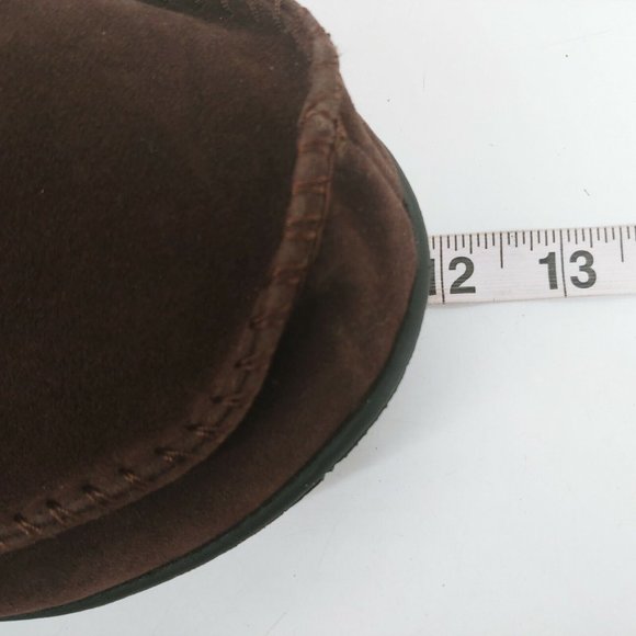 Muk Luks Mens Faux Suede Clogs Slippers Sherpa Lined Moc Toe Brown Large 12-13 - Picture 6 of 10